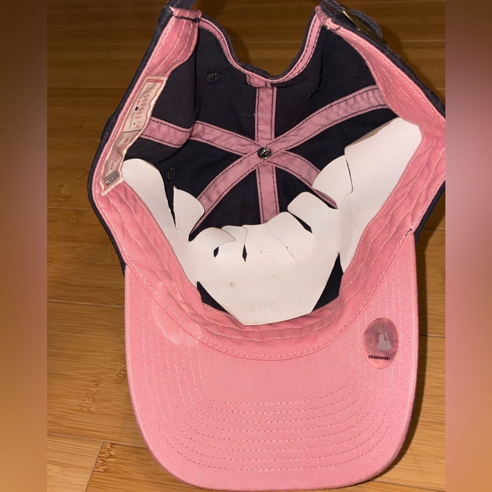 Boston Red Sox Pink Logo Rhinestone Hat Women’s Adjustable Baseball Cap Y2K MLB - Picture 4 of 6